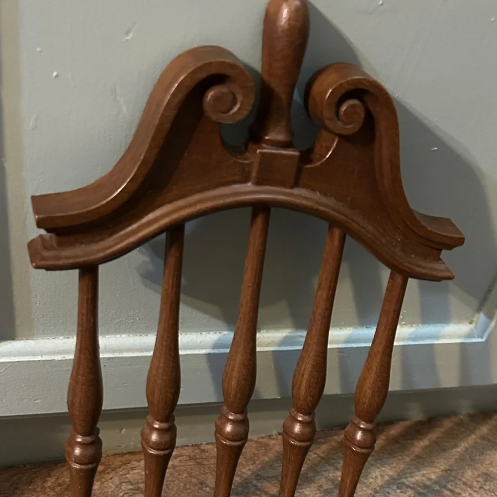 Vintage MCM Elegant Brown Candle Wooden Wall Decor Home Interiors